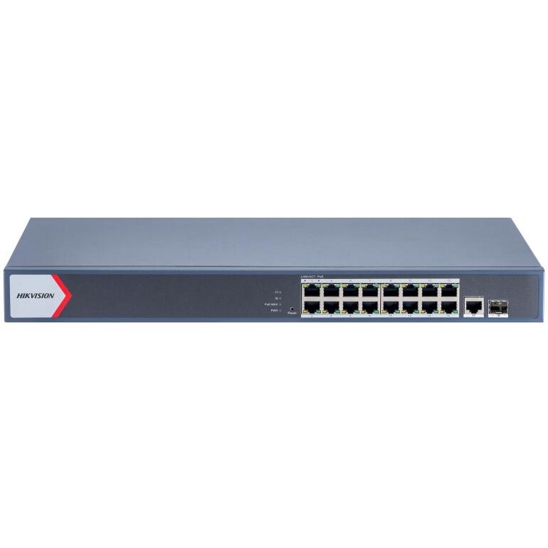 Switch DS-3E1518P-EI(V2) 16 Porturi POE Gigabit 1x Gigabit RJ45 1x Gigabit SFP Gri