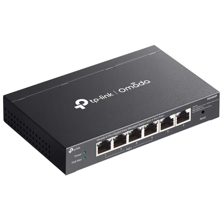 Omada 6-Port Gigabit Easy Managed Switch with 4-Port PoE+ - imagine 3