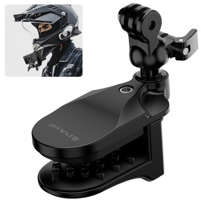 Suport pentru Casca Motocicleta PU927B pentru Camere Video de Actiune DJI Action / GoPro Hero Negru