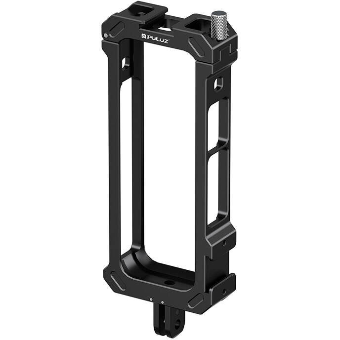 Carcasa Metalica de Protectie PU941B cu Adaptor Trepied pentru Insta360 X4 Negru