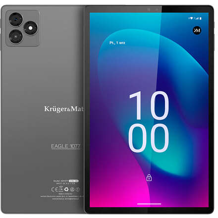 Tableta Kruger&Matz KM1077 Memorie 4GB 64GB Ecran 10.1inch 4G Android 15 Gri