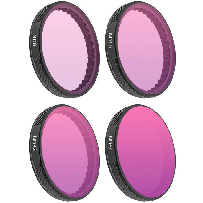 Accesoriu Camera Video Actiune ND8+ND16+ND32+ND64 compatibil cu DJI Osmo Action 5 Pro/4/3, Negru