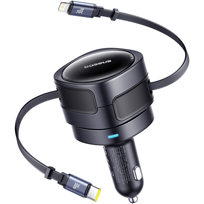 Incarcator , 60W, 1 x Cablu USB-C, 1 x Cablu Lightning incluse, Negru