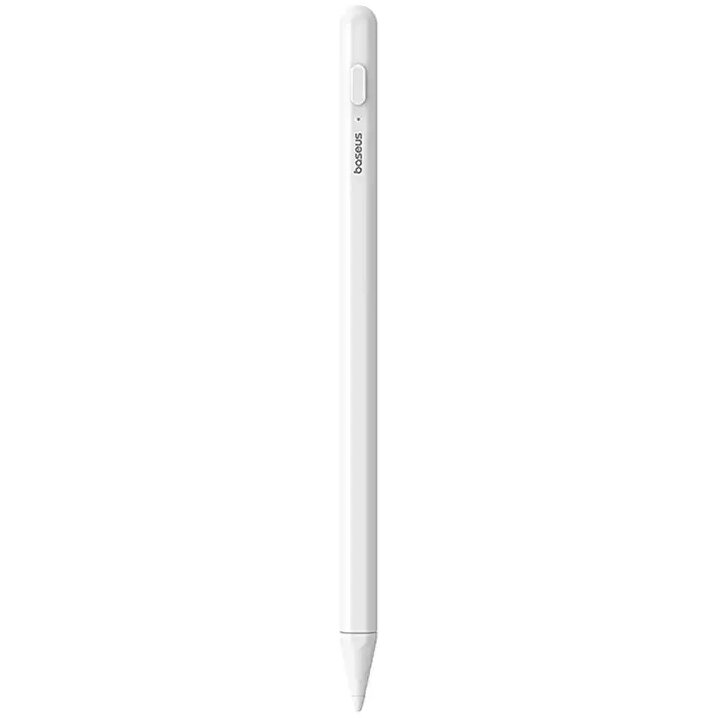 Stylus Pen Baseus Smooth Writing 2 Lite compatibil cu tablete Apple iPad, Activ, 130 mAh, Autonomie 10h, LED, Wireless, 1 x Cablu USB la USB-C inclus, Alb - imagine 2