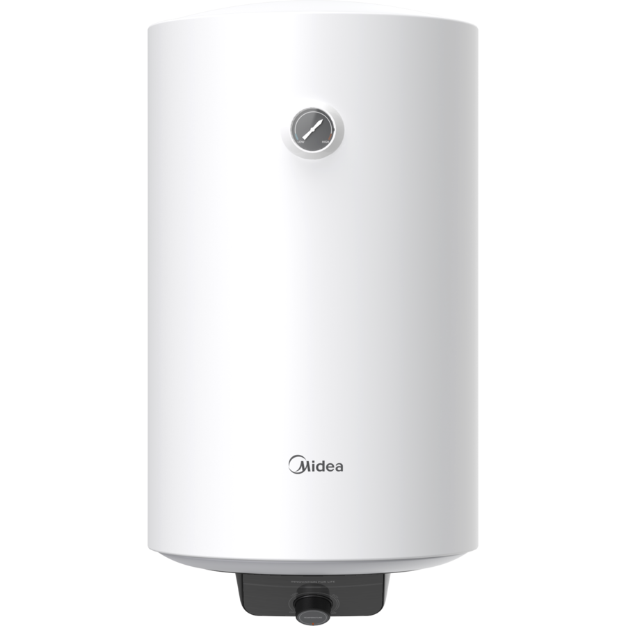 Boiler Electric Midea Seria Lume D80-15FG Model Cilindric 80L Control Mecanic 1500W Alb