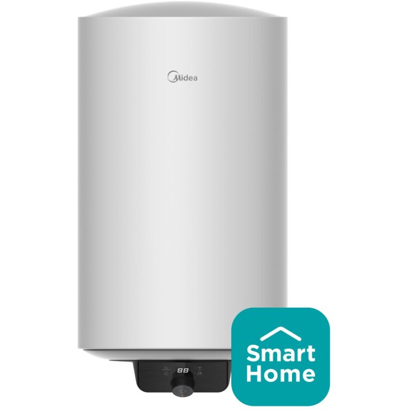 Boiler Electric Midea Seria Lume D80-15EFG Model Cilindric 80L Control Electronic Wifi 1500W Alb