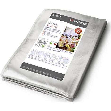 vacuum bags 30cm x 40cm, vacuum films (transparent, 50 pieces)