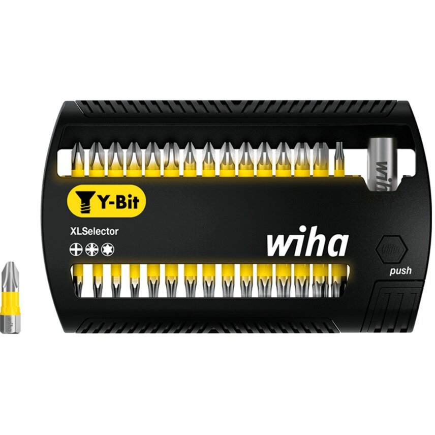 bit set XLSelector Y-Bit 25mm, PH / PZ / TX (black/yellow, 31 pieces)