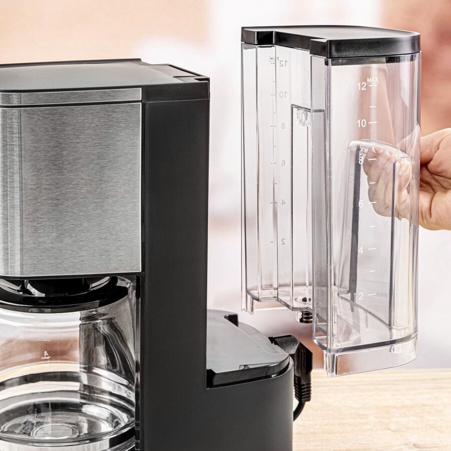 Cafetiera Rommelsbacher Sunny FKM 1000, filter machine (stainless steel/black, incl. glass jug) — imaginea 4