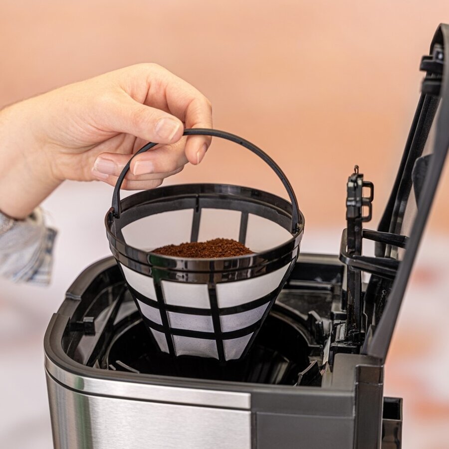 Cafetiera Rommelsbacher Sunny FKM 1000, filter machine (stainless steel/black, incl. glass jug) — imaginea 5