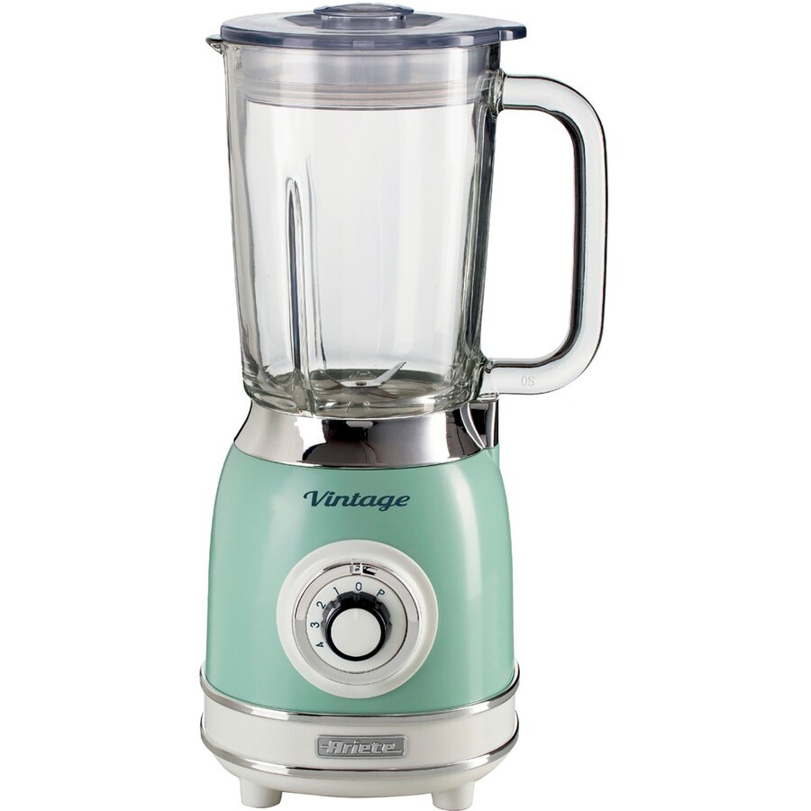 vintage glass mug, stand mixer (light green/cream)