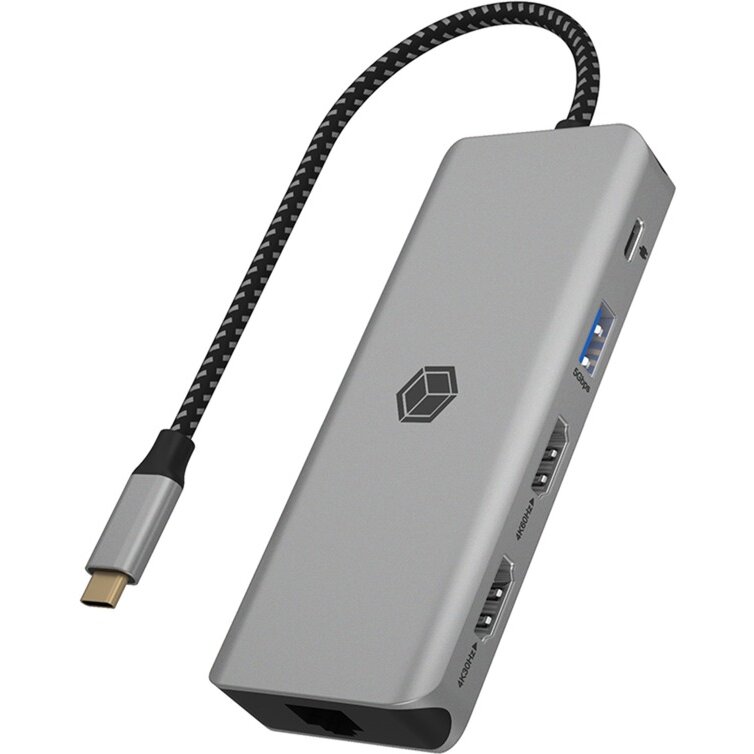 Docking Station IB-DK4012-CPD HDMI USB-A DisplayPort Aluminiu