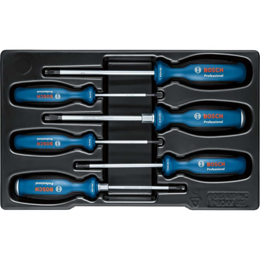 Bosch screwdriver set SL/PH/PZ/TX Professional, 6-piece (blue/black, 2x with impact cap)