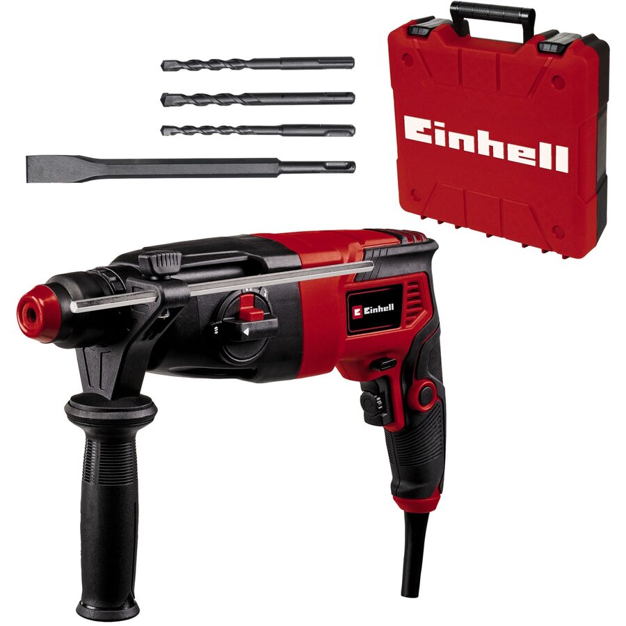 hammer drill TC-RH 620 4F Kit (black/red, 620 watts, E-Box Basic, incl. drill and chisel)
