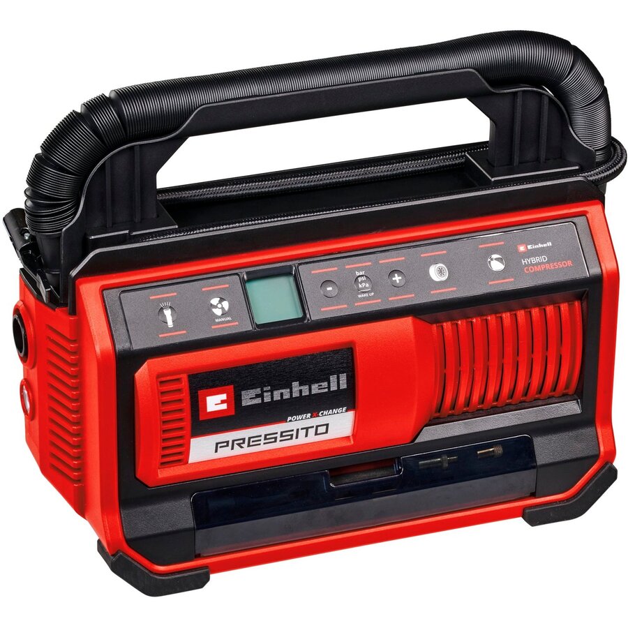 hybrid compressor PRESSITO 18/25 Hybrid, 18Volt / 220Volt (red/black, without battery and charger)