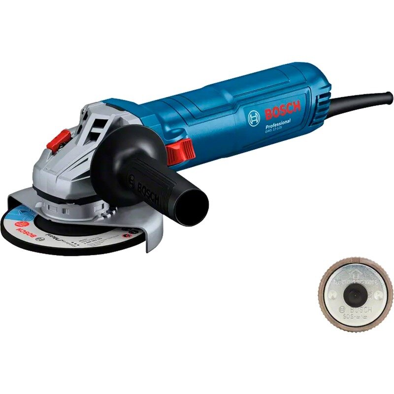 Bosch angle grinder GWS 12-125 Professional (blue, 1,200 watts, including SDS union nut)