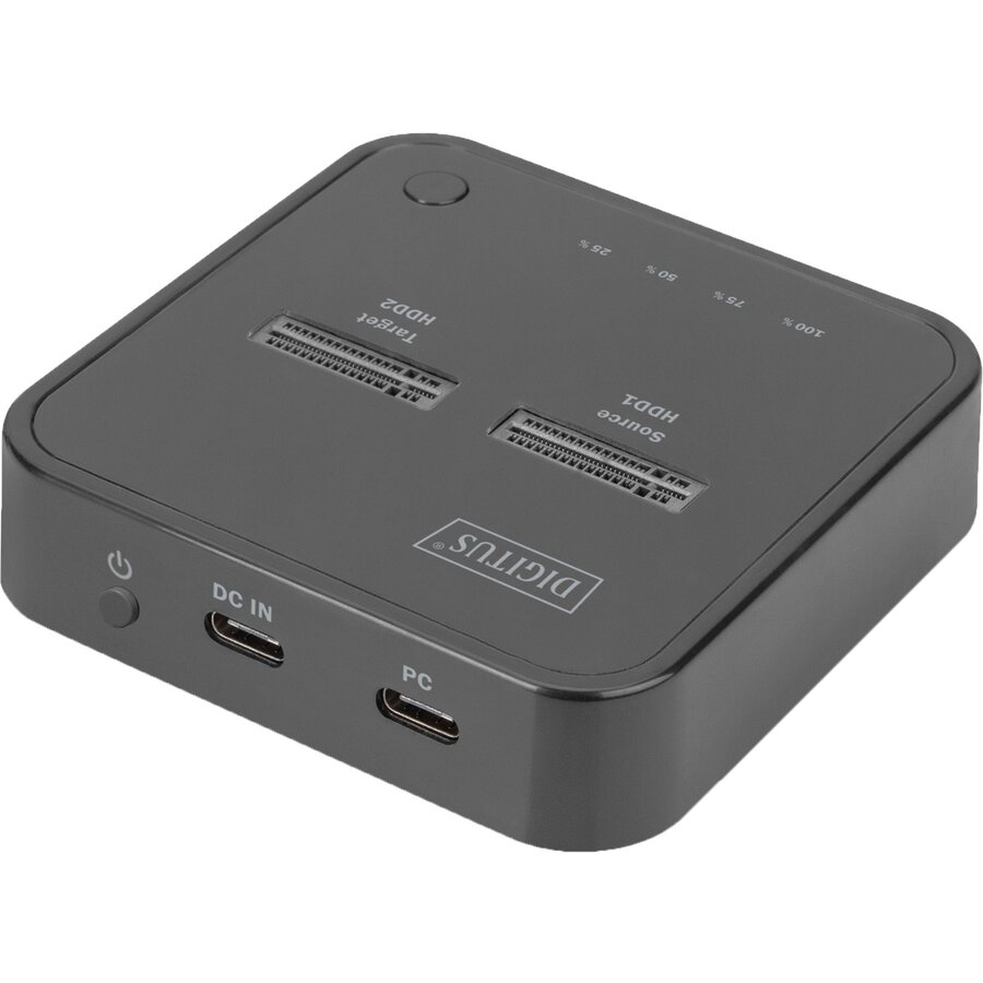 Statie de Andocare DA-71545 Dual M.2 NVM SSD 1x USB-C 3.2 Gen 1 ABS Negru