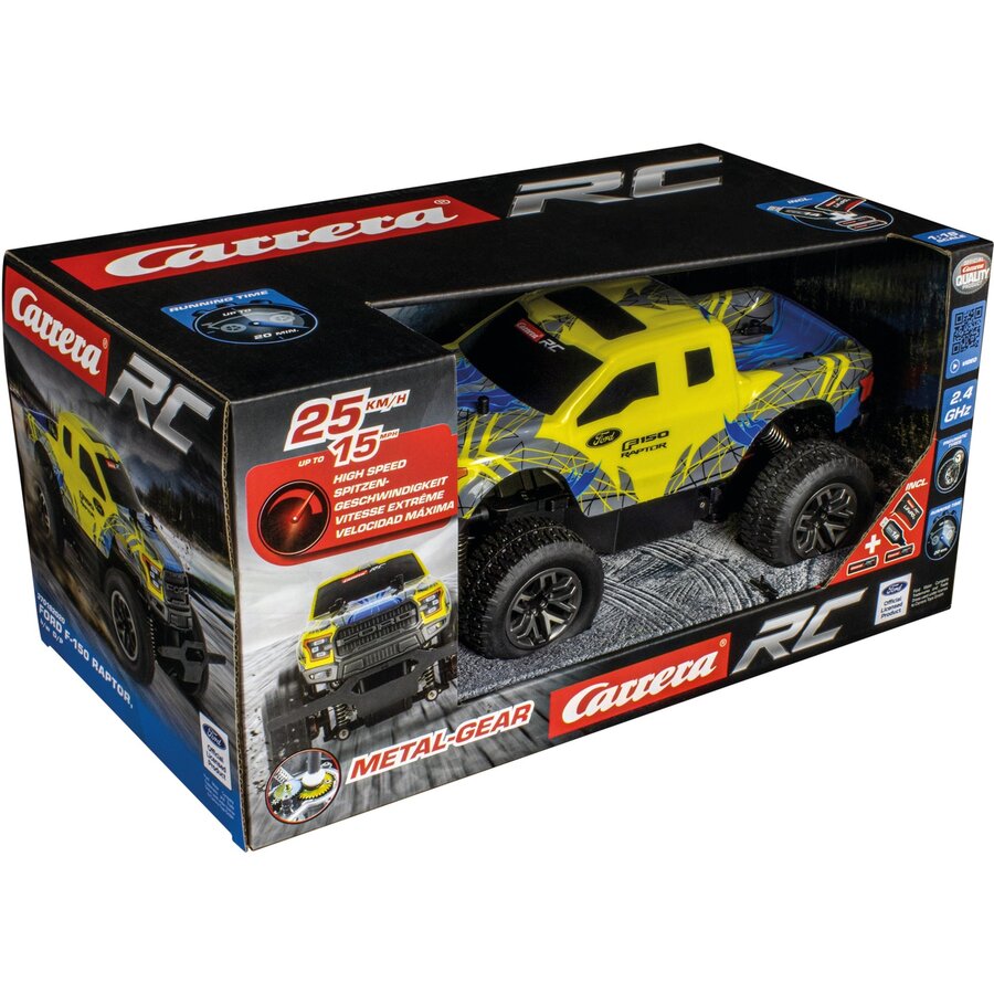 Jucarie 2.4GHz Ford F-150 Raptor, RC (yellow/blue)