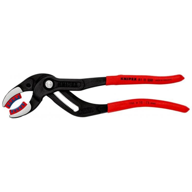 siphon and connector pliers SpeedGrip, pipe / water pump pliers (red, length 250mm, with plastic inserts)