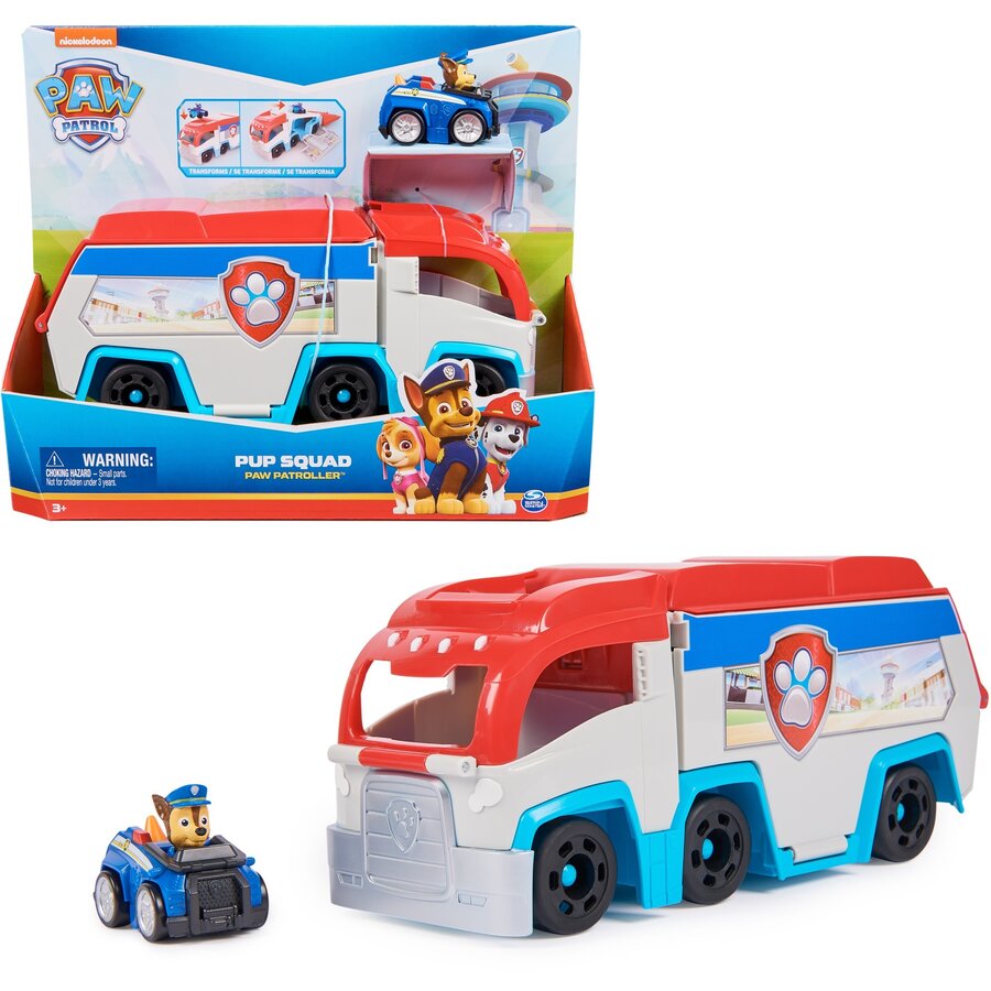 Spin Master Paw Patrol - Pup Squad Patroller with Chase Toy Car, Toy Vehicle