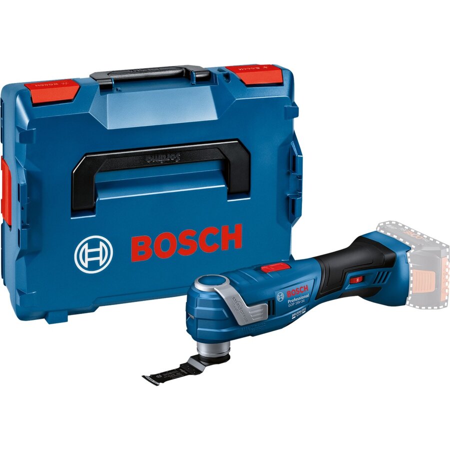 Bosch Cordless Multi-Cutter GOP 18V-34 Solo Professional, 18Volt, multifunctional tool (blue/black, without battery and charger, L-BOXX)