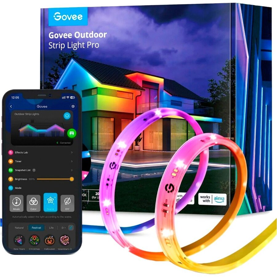 Banda LED RGBICWW Outdoor LED Strip Lights, LED Strip Lights (10 Meters)