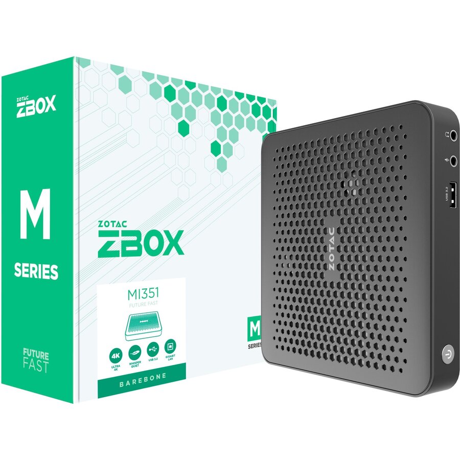 Barebone ZBOX edge MI351 Fara RAM Fara Stocare Negru