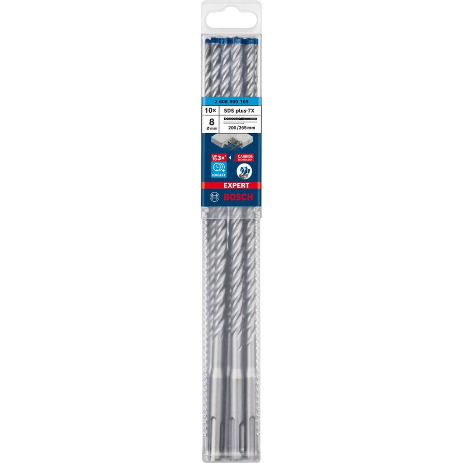 Bosch Expert hammer drill SDS-plus-7X, 8mm, 10 pieces (working length 200mm)