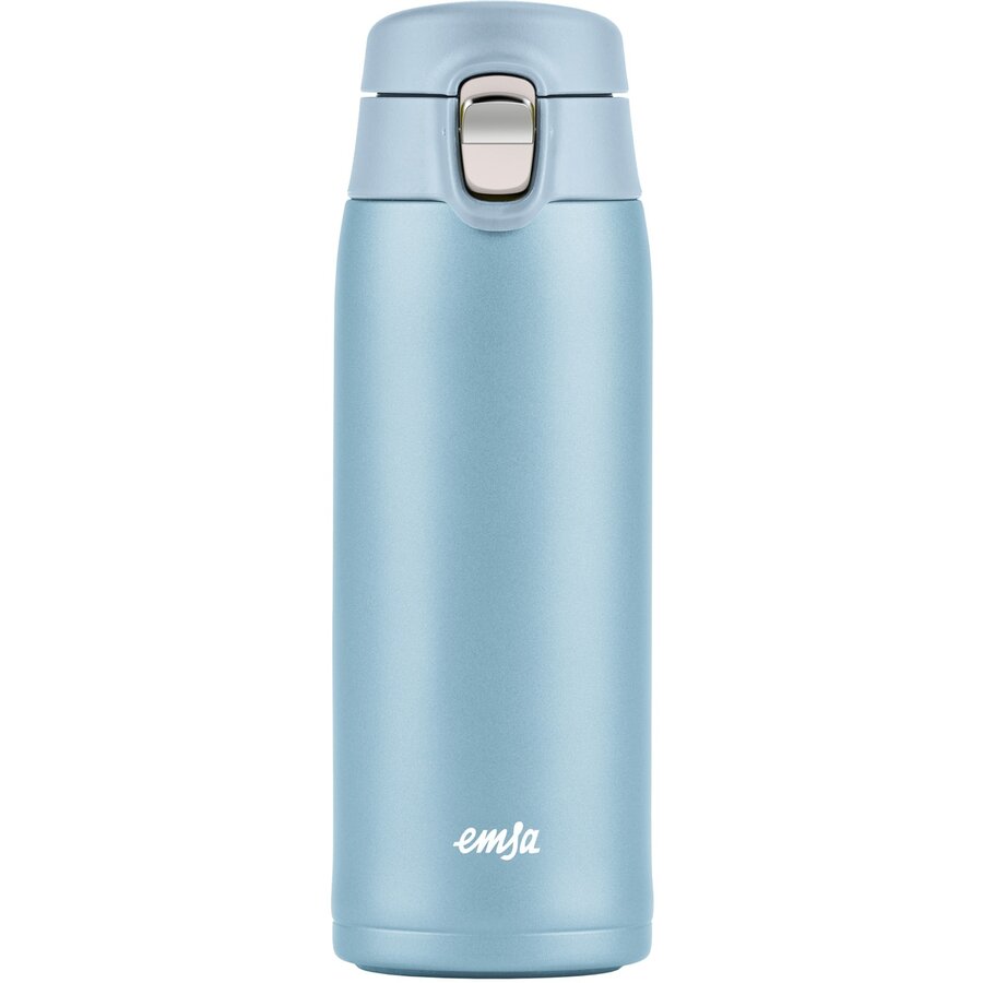 TRAVEL MUG light thermal mug (light blue, 0.4 liters, flip lid)
