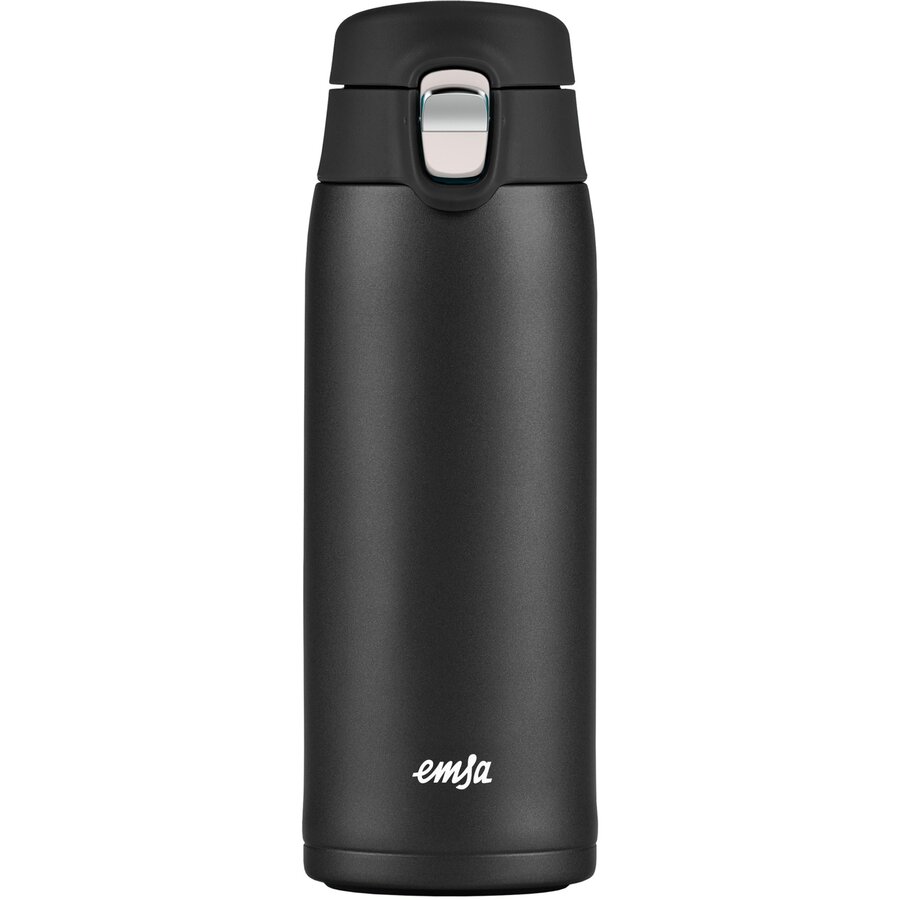 TRAVEL MUG light thermal mug (black (matt), 0.4 liters, flip lid)