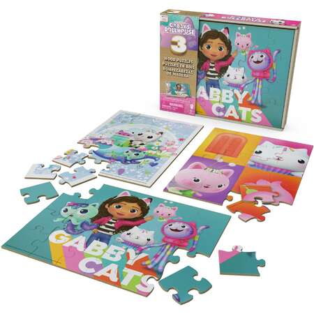 Puzzle Spinmaster DreamWorks Gabby's Dollhouse Wooden 72 piese ITGalaxy.ro