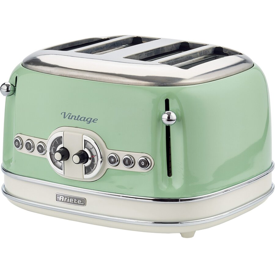 Prajitor de paine Vintage 4-slot toaster 156 (light green 1600 watts for 4 slices of toast)