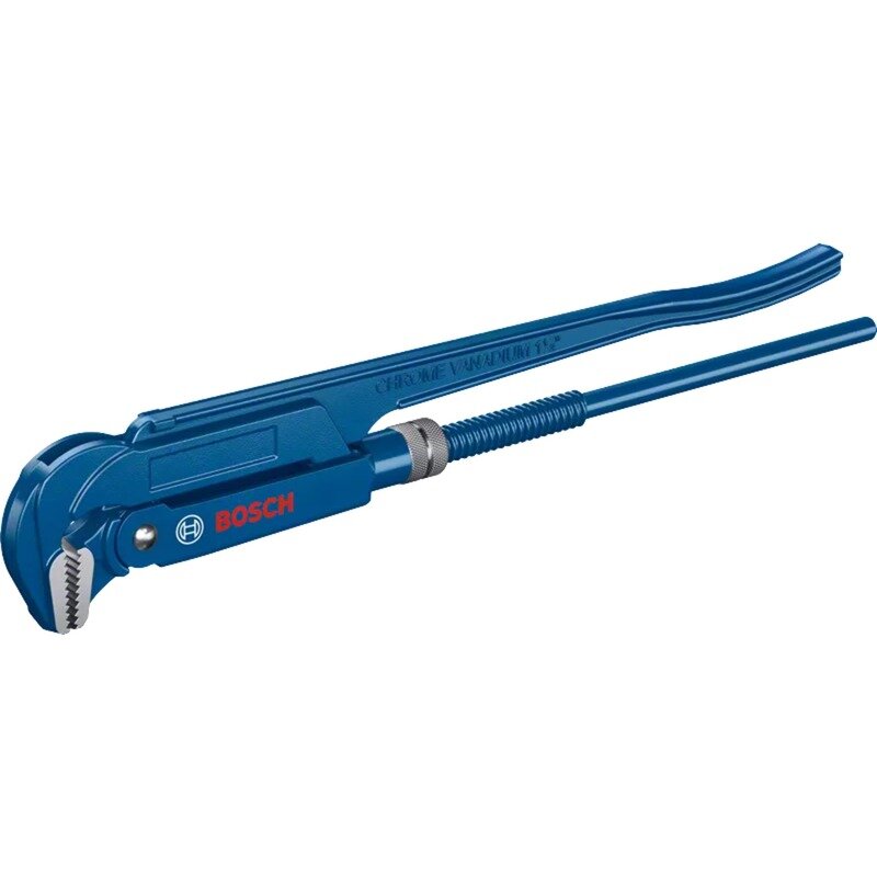 Bosch plumbing corner pipe wrench 90° Professional 420mm, pipe / water pump pliers (blue, gripping jaw position 90°)