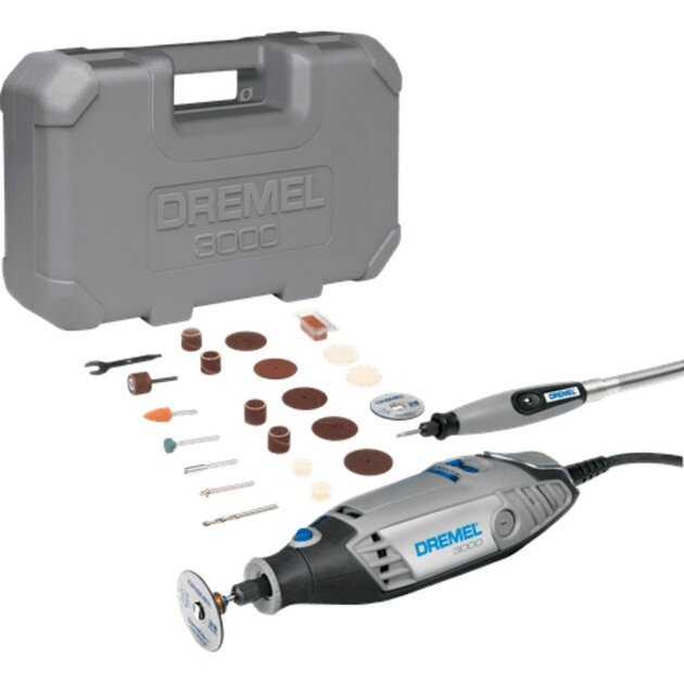 multi-function tool 3000-1/25 (grey, 130 watts, 25-piece accessories, case)