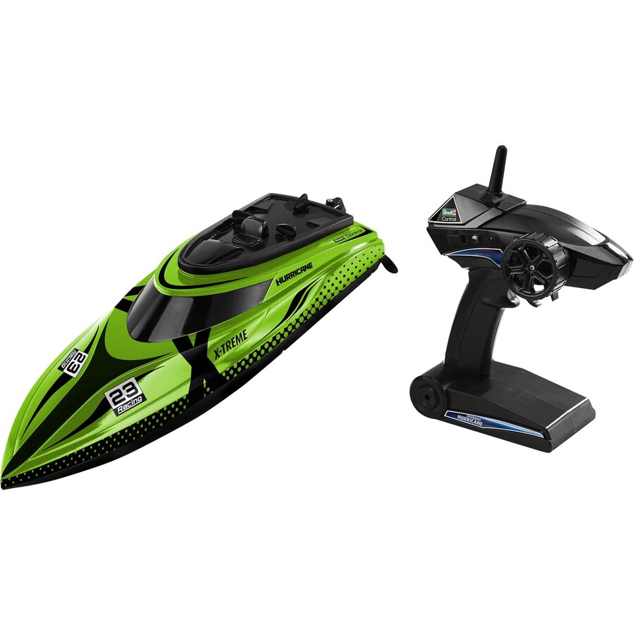 Jucarie X-TREME Speedboat HURRICANE, RC (green/black)