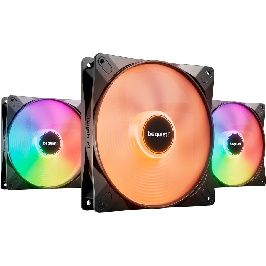 be quiet! Light Wings LX 140mm PWM Triple Pack, case fan (black, pack of 3)