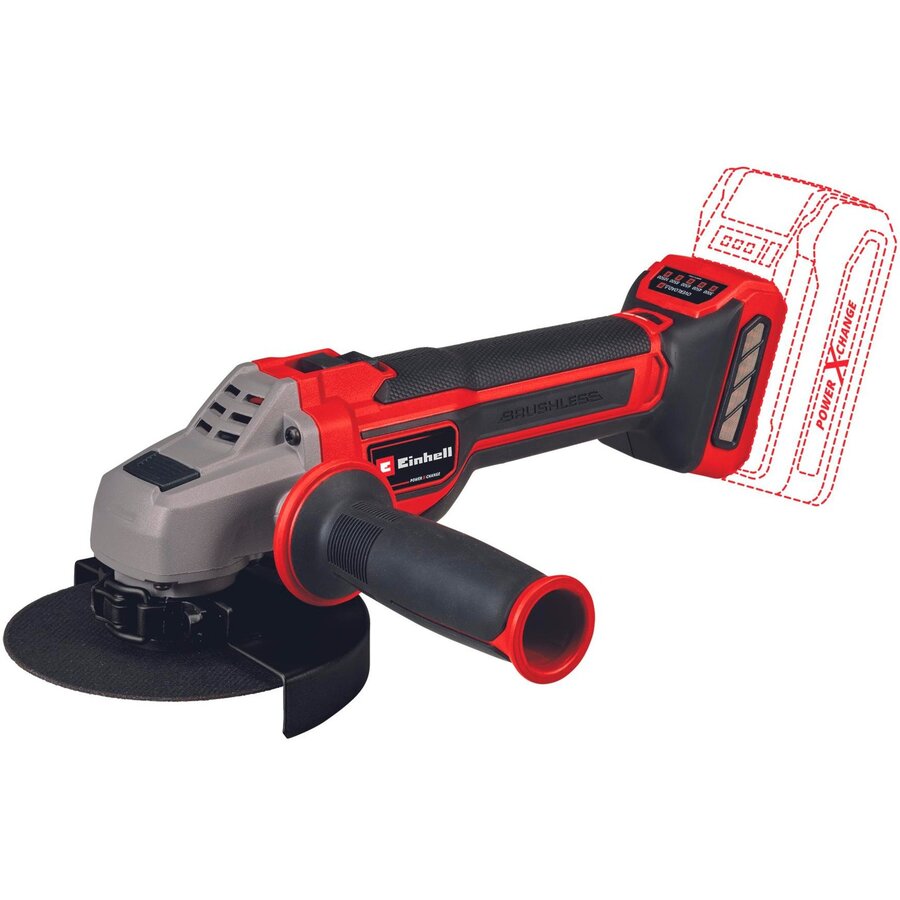 Professional Cordless Angle Grinder TP-AG 18/125 CE Q Li - Solo, 18Volt (red/black, without battery and charger)