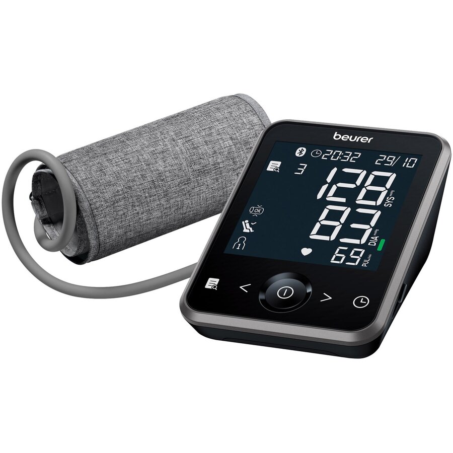 BM 64 upper arm blood pressure monitor (black, Bluetooth)