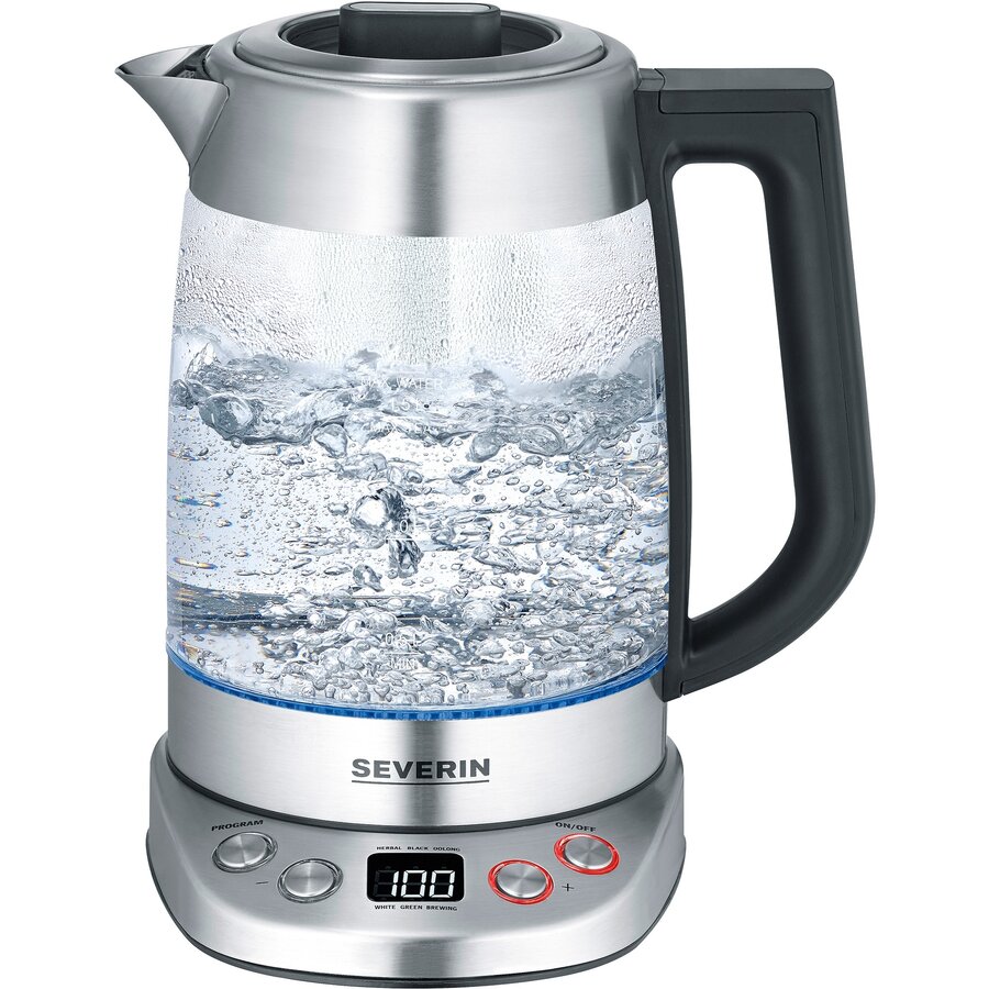 Glass Tea/Kettle Deluxe WK 3480 (stainless steel/transparent, 1.7 liters)