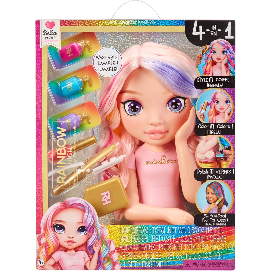 MGA Entertainment Rainbow HIgh Styling Head Playset, make-up and styling head