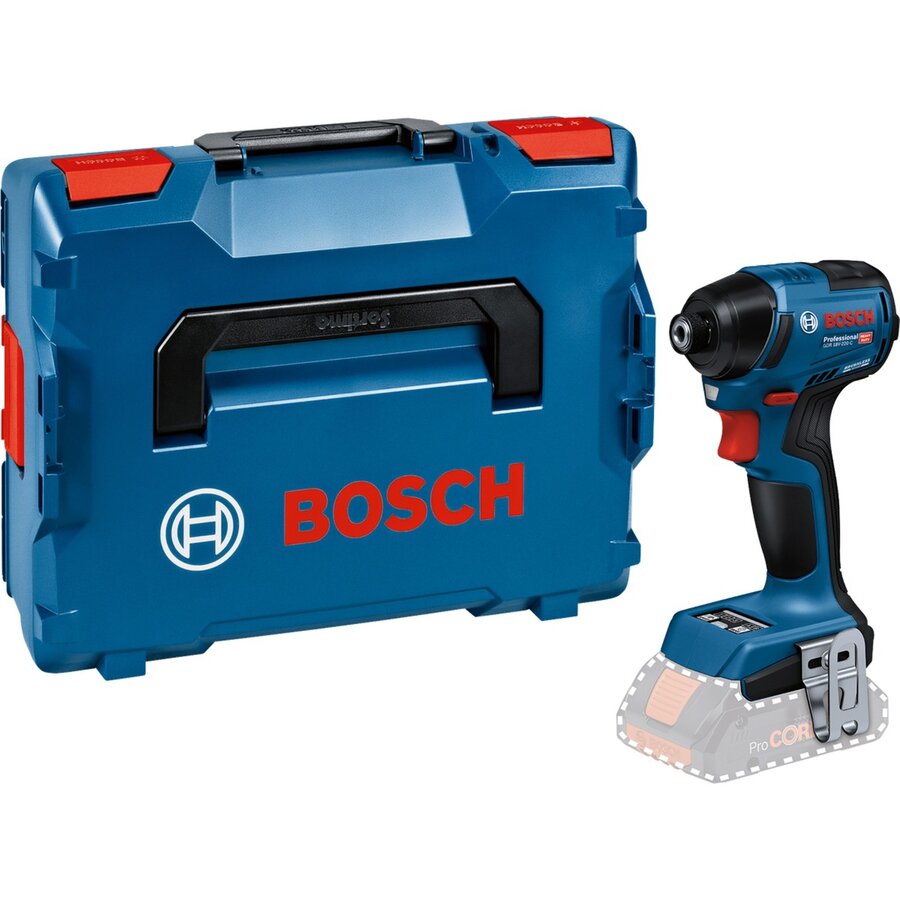 Bosch Powertools Cordless Impact Wrench GDR 18V-220 Professional solo, 18Volt (blue/black, without battery and charger, Bluetooth, in L-BOXX...