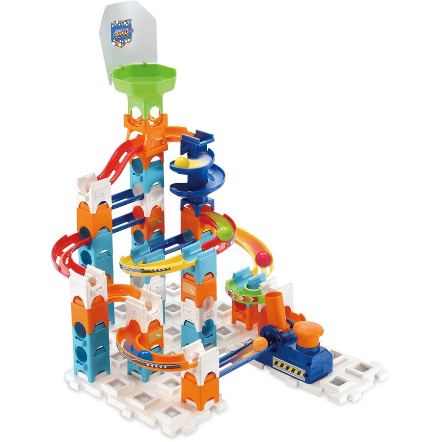 Set de Constructie Marble Rush Adventure S100 cu 62 Piese si 5 Bile Varsta 4 Ani+ Multicolor