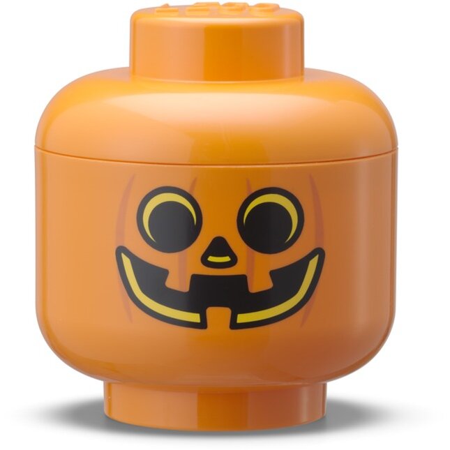 Room Copenhagen LEGO Storage HEAD Pumpkin mini, storage box (orange/black)