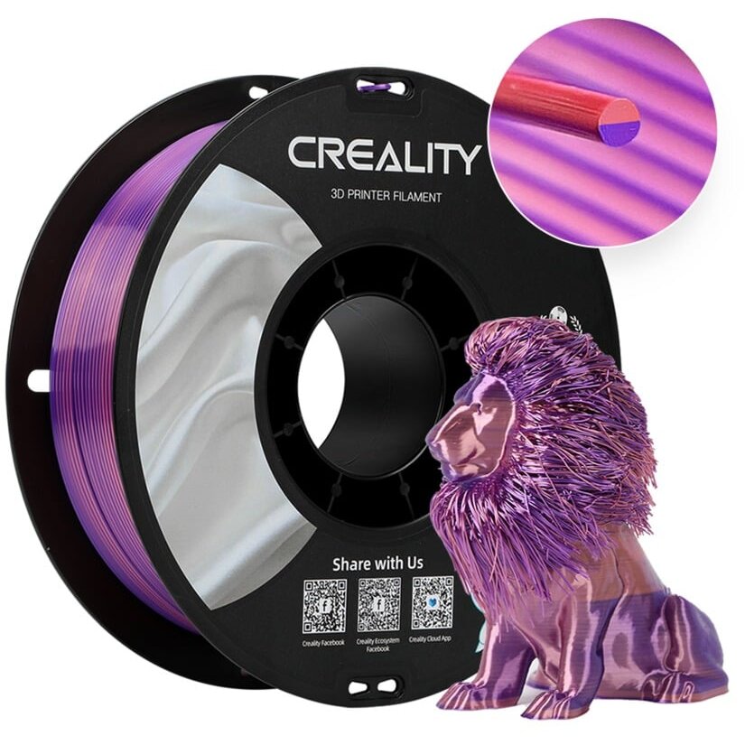Consumabil CR-Silk PLA Filament Pink/Purple, 3D Filament (1 kg, 1.75 mm, on roll)