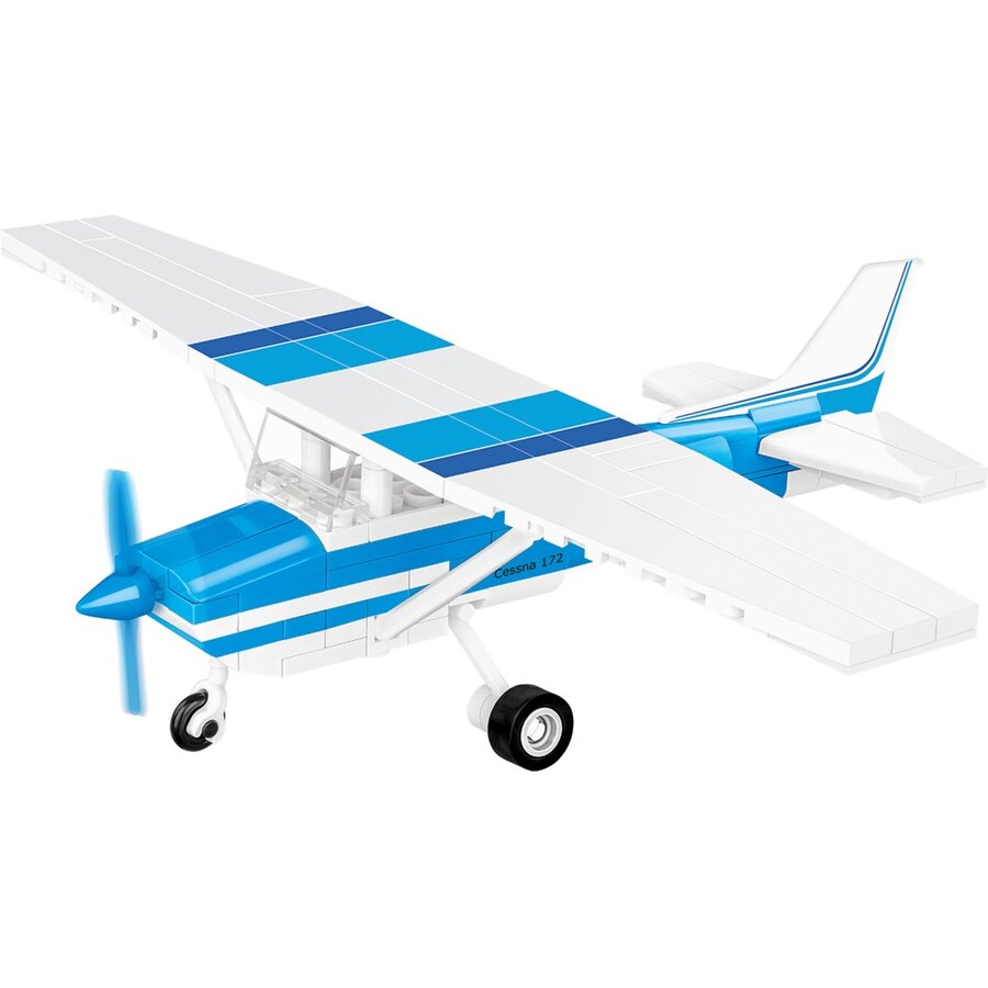 Jucarie Cessna 172 Skyhawk, construction toy (white/blue)