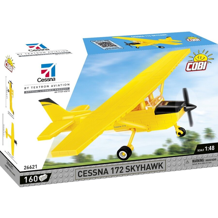 Jucarie Cessna 172 Skyhawk, construction toy (yellow)