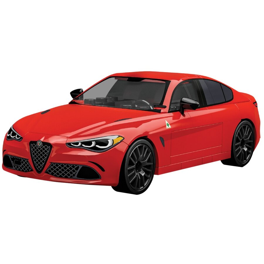 Jucarie Alfa Romeo Giulia Quadrifoglio, construction toy (red)