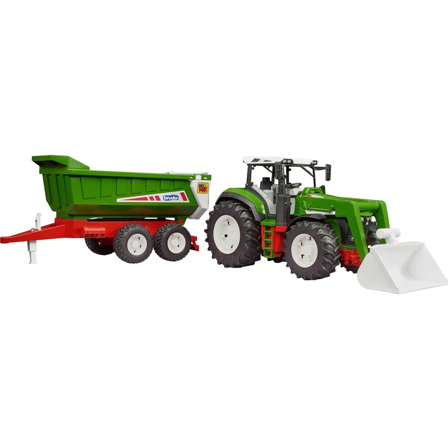 Jucarie Roadmax tractor with front loader and tipping trailer