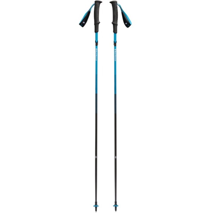Black Diamond Trekking Poles Distance Carbon Z (anthracite/blue, 1 pair, 115 cm)