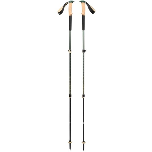 Black Diamond Trekking Poles Trail Cork (green/beige, 1 pair, 100-140 cm)